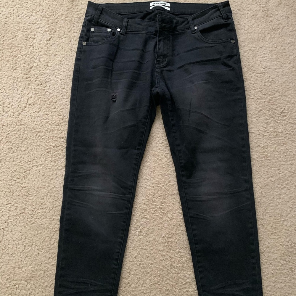 ONE X ONETEASPOON Skinny Black Jeans, Size 30